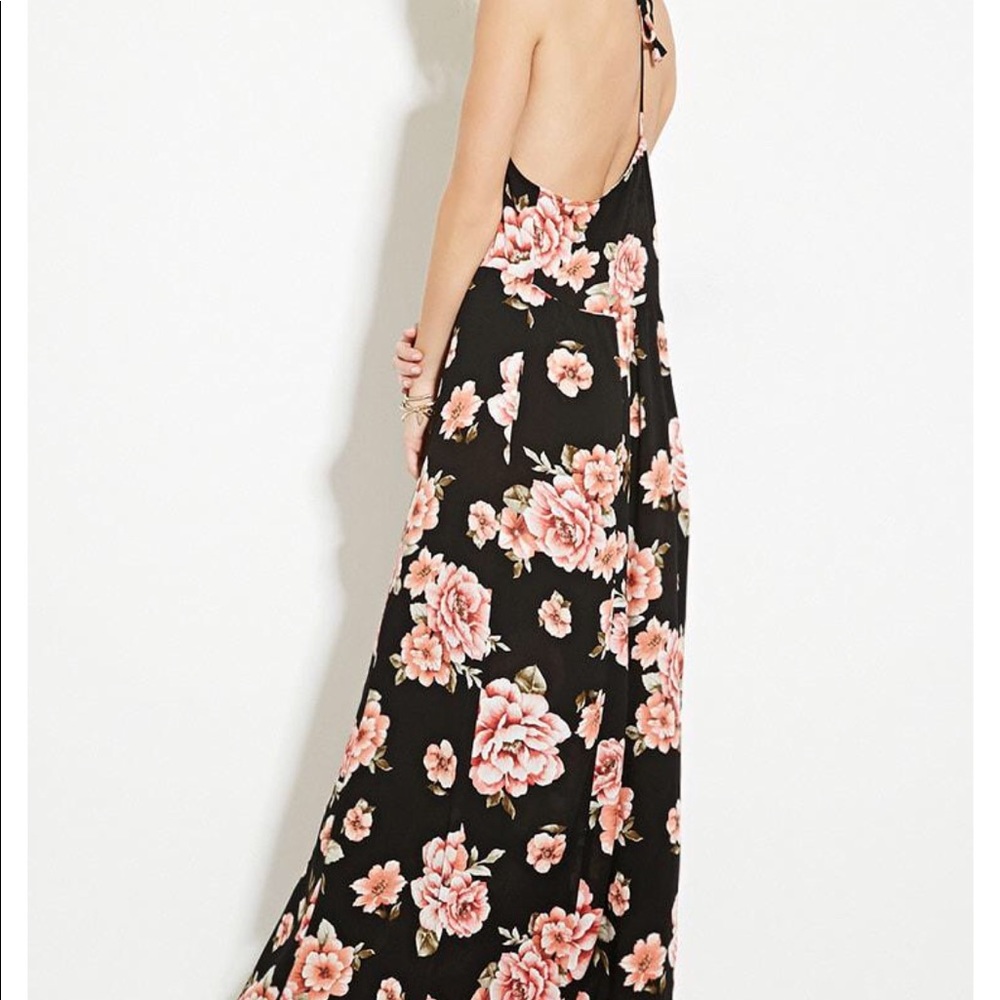 Floral Halter Maxi Dress